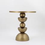 SIDE TABLE, METAL, GOLD, 45X45X50cm