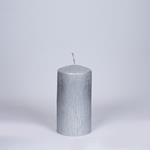 DECORATIVE CANDLE SILVER RUSTIC 7x10cm