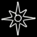 DIY, STAR OF BETHLEEM, NEON ROPE LIGHT, 75cm, CONNECTOR LEAD WIRE 1m, IP44 (NO PLUG)