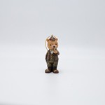 POLYRESIN HANGING ORNAMENT, VINTAGE BEAR WITH PIPE, 5x9.5cm