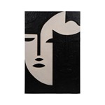 ΠΙΝΑΚΑΣ ΚΑΜΒΑΣ 3D ΑΦΗΡΗΜΕΝΗ ΤΕΧΝΗ ΠΡΟΣΩΠΑ ΜΠΕΖ - ΜΑΥΡΟΣ 62x4.5x92cm