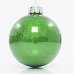 PLASTIC PET BALL, GREEN SHINY WITH GLITTER, SET 2PCS, 15cm
