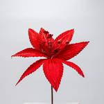 FLOWER, RED WITH DISCREET GLITTER LINE, 30x20cm