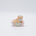 POLYRESIN HANGING ORNAMENT, DOG ON SOFA, OPAL COLOUR, 7x5.5cm