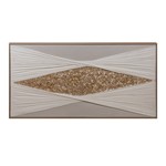 CANVAS WALL ART RHOMBUS WHITE-GOLD 122x4.5x62cm