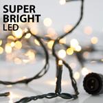 LINE, 100 LED SUPER BRIGHT 3mm, 31V, CONNECTOR UNTIL 3, WITH ADAPTOR, LEAD WIRE 300cm, GREEN WIRE, WARM COPPER LED, PER 10cm, IP44