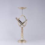 CANDLE HOLDER METALLIC GOLD 19x52cm