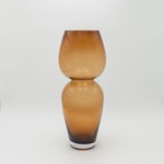ΒΑΖΟ ΓΥΑΛΙΝΟ ΚΑΦΕ 17x17x41.5cm