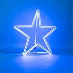 PROFESSIONAL DESIGN, STAR 2D, NEON ROPE LIGHT, TWO SIDED, BLUE, 95x94cm, IP44