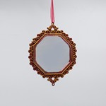 HANGING ORNAMENT, VINTAGE MIRROR, BRONZE, 15.5x12cm