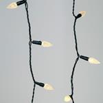 LINE,100 LED DIAMOND 5mm, 31V LIGHT CHAIN, WITH PROGRAM AND DIMMER, GREEN WIRE, WARM WHITE LED, BULB SPACING 10 cm, IP20