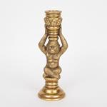 CANDLE  HOLDER,  APE,  POLYRESIN,  ANTIQUE, GOLD,8x8x26cm