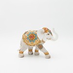 ΕLEPHANT WHITE-GOLD 23Χ8Χ17.5CM