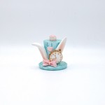 POLYRESIN DECORARIVE, HAT WITH RABBIT EARS, LIGHT BLUE, 9x8.5cm