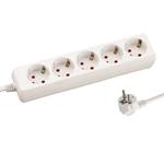 SOCKET 5 SCHUKO HOLES CABLE 3X1,5mm EXTENSION 3m WITH SHUTTER PROTECTION