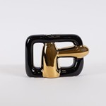 ΒΑΖΟ ΚΕΡΑΜΙΚΟ ΜΑΥΡΟ - ΧΡΥΣΟ 20x7x12.5cm