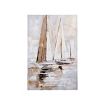 ΠΙΝΑΚΑΣ ΚΑΜΒΑΣ ΚΑΡΑΒΙΑ ΜΠΕΖ - ΛΕΥΚΟΣ - ΓΑΛΑΖΙΟΣ 60x3.5x90cm