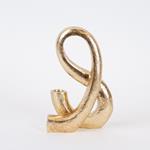 VASE, MUSICAL NOTE, POLYRESIN, GOLD, 12x6.5x18cm