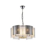 PENDANT LIGHT FIXTURES META-GLASS 5XE14 ΜΑΧ 15W Φ450X680mm CHROME ARTE ILLUMINA FOLIA