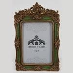 TABLE PHOTO  FRAME, POLYRESIN,ANTIQUE,  GOLD-GREEN, 15.4x2.3x24.7cm