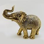 TABLE DECORATIVE, ELEPHANT, GOLD-GREY, 16x6.5x14cm