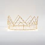 BRONZE CROWN LIGHTED 40Χ14.5, 160 MINI LED, ADAPTOR, COPPER COLOR WIRE, WARM WHITE LED, LEAD WIRE 3m, IP44