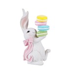 ΠΑΣΧΑΛΙΝΟΣ ΛΑΓΟΣ ΠΟΛΥΡΕΖΙΝ ΜΕ ΦΙΟΓΚΟ ΚΑΙ ΠΟΛΥΧΡΩΜΑ ΜΑΚΑΡΟΝ ΛΕΥΚΟΣ 9x10.3x20.8cm