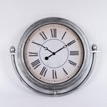 WALL CLOCK PLASTIC ANTIQUE SILVER 43.5x4.5x51cm