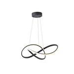 PENDANT LIGHT FIXTURES ALUMINIUM LED 30W 3000Κ 2000Lm Φ60mm BLACK ARTE ILLUMINA SATURN