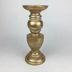 CANDLE HOLDER, POLYRESIN, GOLD, 10.5x10.3x25.3cm