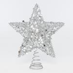 TOP TREE WITH PUZZLE SHAPED SEQUINS, SILVER, 25,4cm
