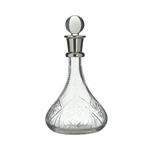 DECANTER, WITH METAL FITTING, GLASS-METAL, SILVER, 28x15.5cm