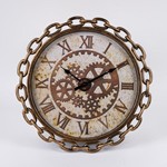 WALL CLOCK PLASTIC ANTIQUE BRONZE 45.6x4.3x45.6cm
