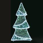 PROFESSIONAL DESIGN, TREE 3D, WHITE LED ROPE LIGHT, GREEN AND WHITE LED, 150x80x20cm, IP65