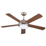 DECORATIVE FAN WITH 1 LIGHT E27 NICKEL-BROWN WITH CONTROL Φ132 70W