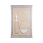 ΠΙΝΑΚΑΣ ΚΑΜΒΑΣ 3D ΒΑΖΑ ΛΕΥΚΟΣ - ΜΠΕΖ 80x120cm