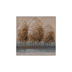 CANVAS WALL ART TREES BROWN-WHITE-LIGHT BLUE 40x2.5x40cm
