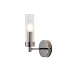 WALL LIGHT FIXTURES METAL-GLASS 1XE14 ΜΑΧ 15W 155Χ100Χ245mm BLACK ARTE ILLUMINA VINY