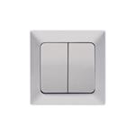 DOUBLE TWO WAY SWITCH SILVER