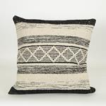 CUSHION,  WITH  FILLER, COTTON- WOVEN, BLACK- WHITE, 45x45cm