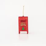 ACRYLIC MAILBOX, RED, WITH LITTLE TREE, 6x11,5cm