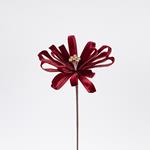 FLOWER BOW, BURGUNDY, 27x45cm