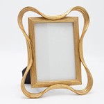 TABLE PHOTO FRAME (15x20), ASYMMETRICAL, POLYRESIN, GOLD, cm