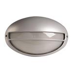 WALL LIGHT OVAL ALUMINUM GREY WITH COVER