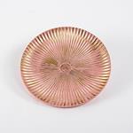 WOODEN PLATE, PINK, WITH GOLD DETAILS, 30cm