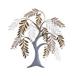 ΔΙΑΚΟΣΜΗΤΙΚΟ ΔΕΝΤΡΟ ΜΕΤΑΛΛΙΚΟ ΧΡΥΣΟ - ΑΣΗΜΙ- ΜΠΡΟΝΖΕ 66x4x70cm