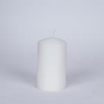 DECORATIVE CANDLE WHITE WITH WHITE MUSK SCENT 6x10cm.