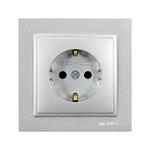 DESPINA CHILDPROOF SOCKET OUTLET EARTHED SCREW TYPE SILVER
