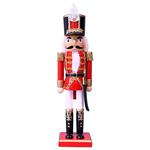 NUTCRACKER, RED-WHITE-GOLD,WITH SWORD, 36cm