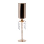 VASE METAL WITH CRYSTAL DETAILS GOLD 10x12x51cm